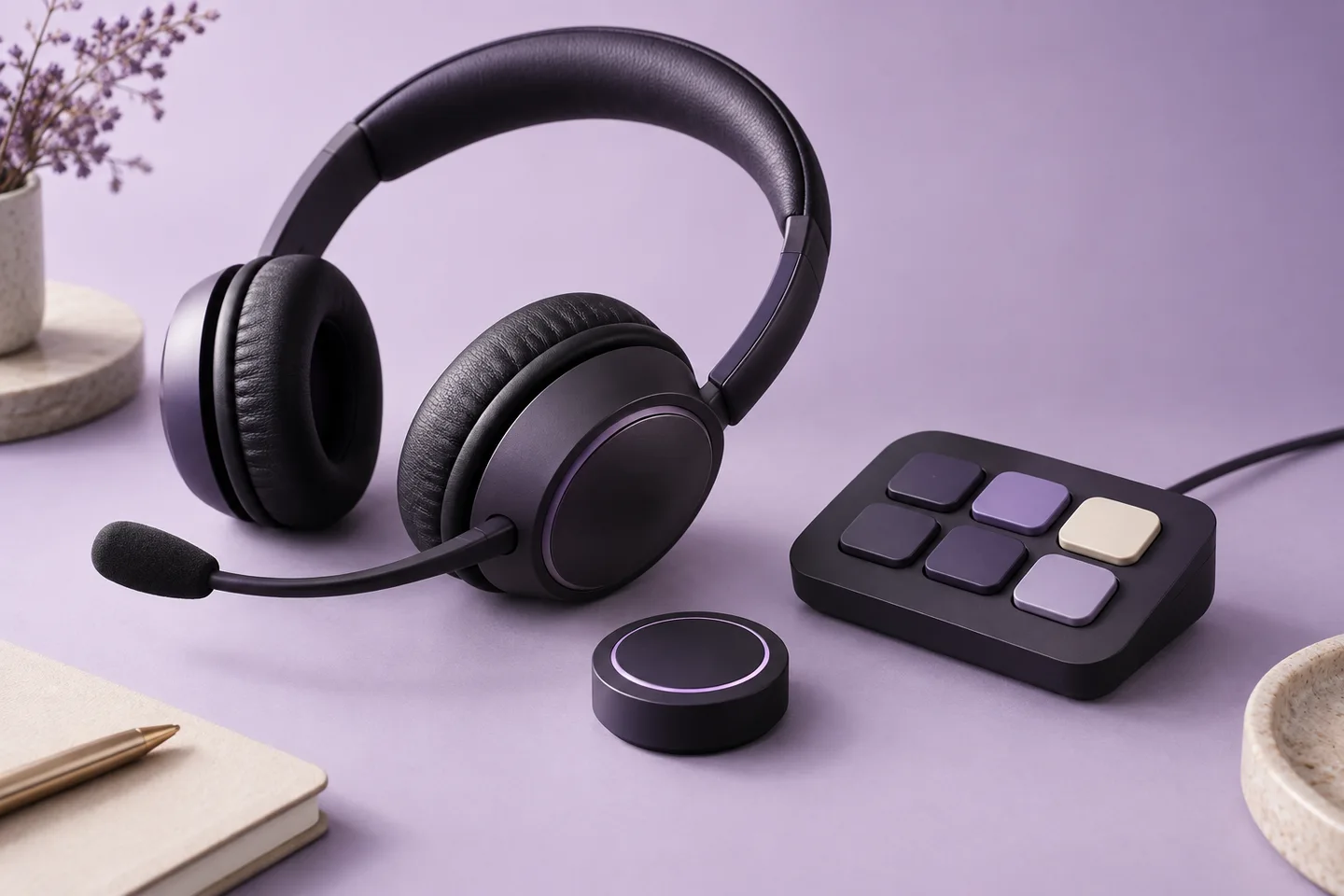 Detailed studio photograph of a premium headset